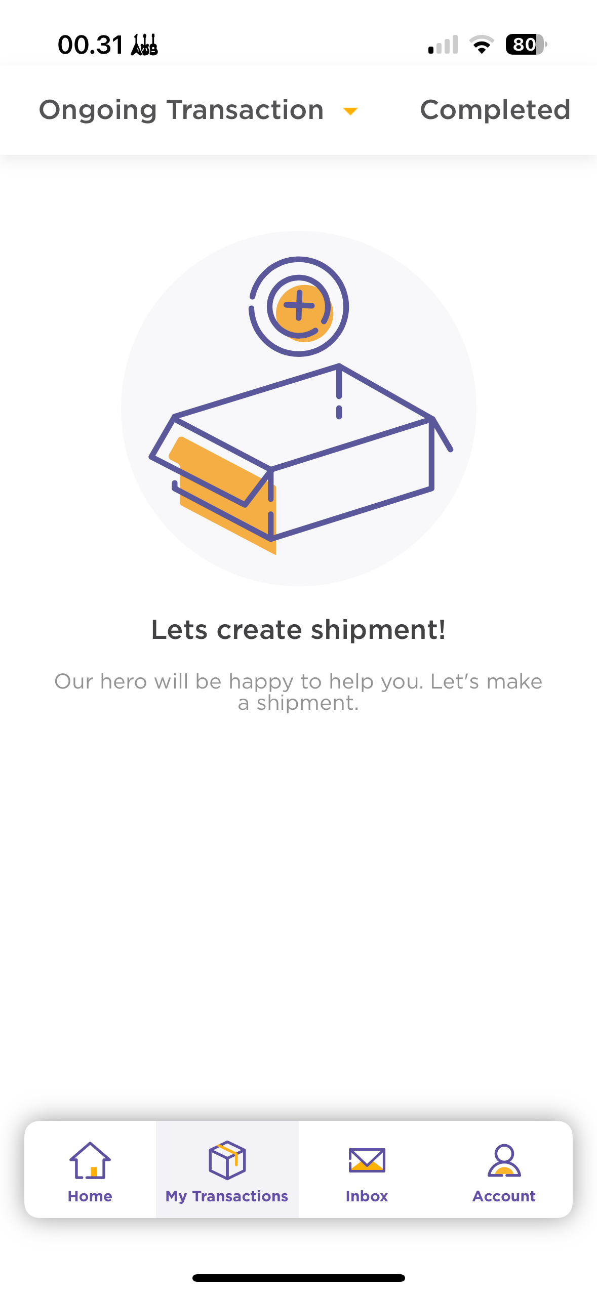 Paxel courier and delivery iOS app - UIKit interface showing shipment tracking, delivery management, and logistics features